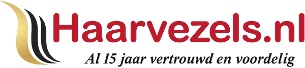 Compleet Haarvezels.nl logo met alle tekstelementen