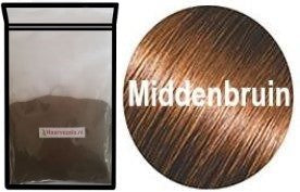 haarvezels haarverdikker haarpoeder haarcamouflage navulzak 50gram middenbruin